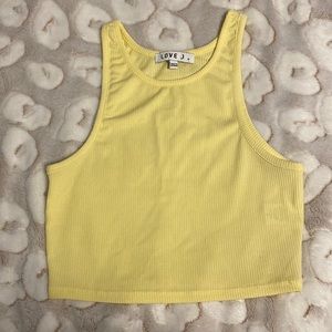 Yellow cropped Tank